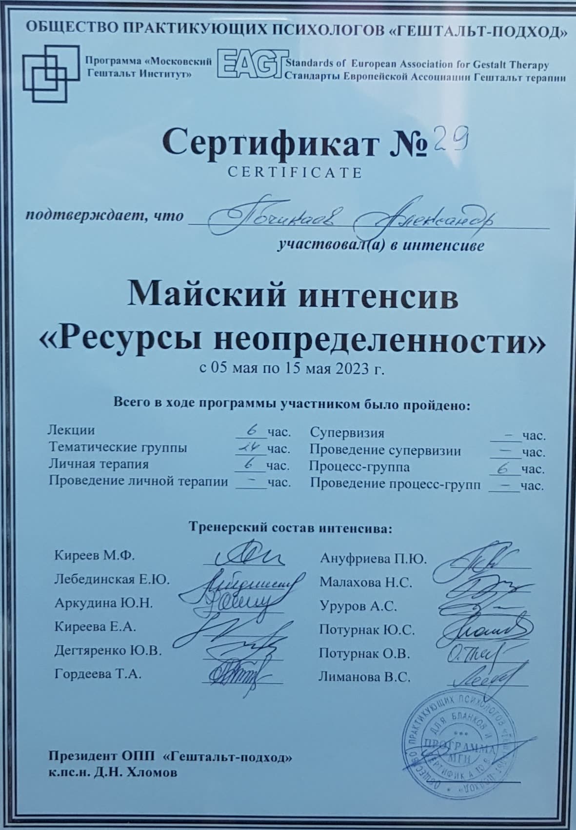 Интенсив МГИ